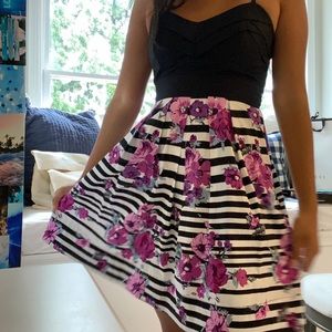 Cute formal flowered purple dress